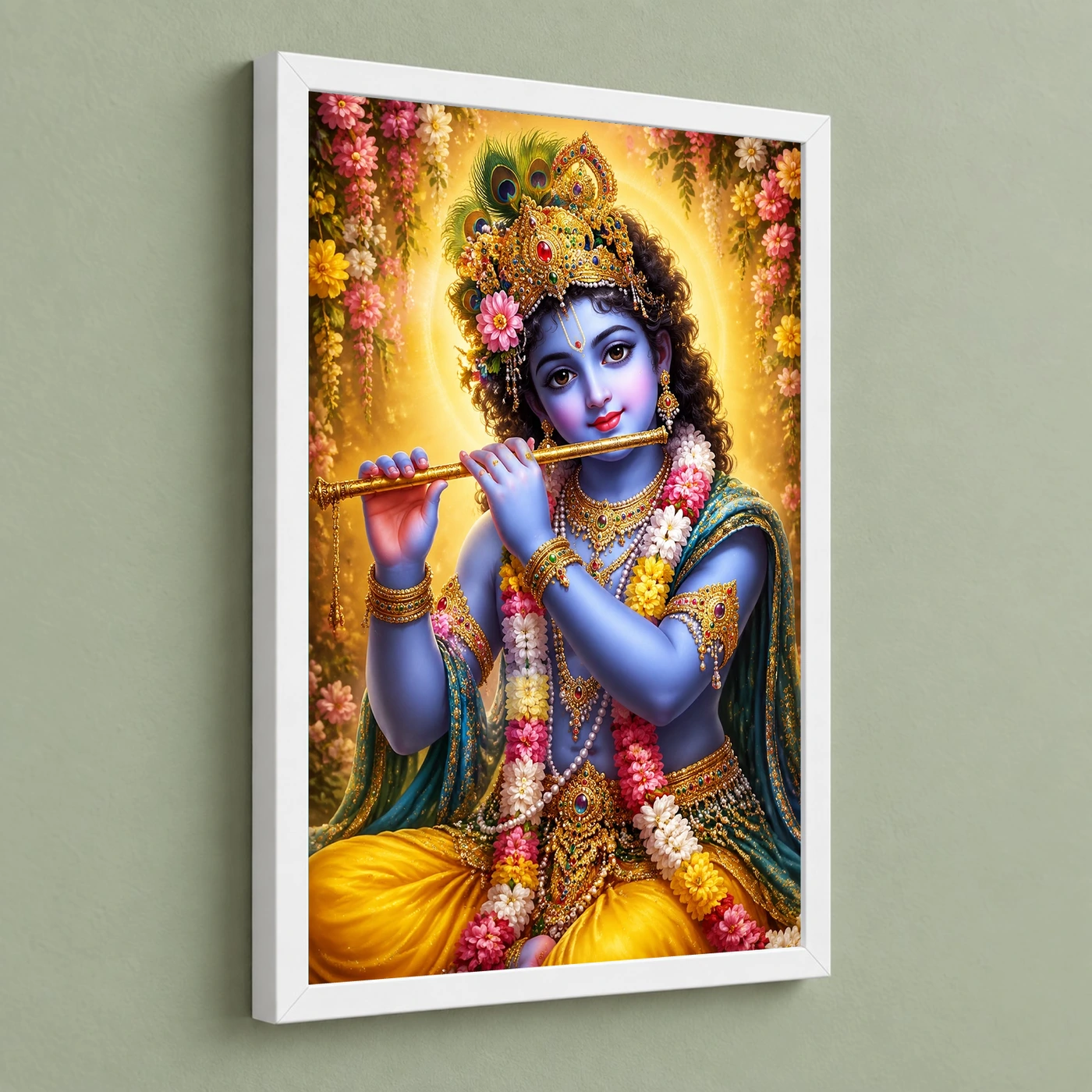 Banke Bihari Vivid Premium Spiritual Poster Art Photo Frame, view 5