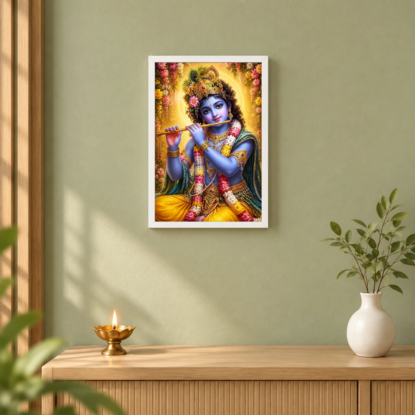 Banke Bihari Vivid Premium Spiritual Poster Art Photo Frame, view 6