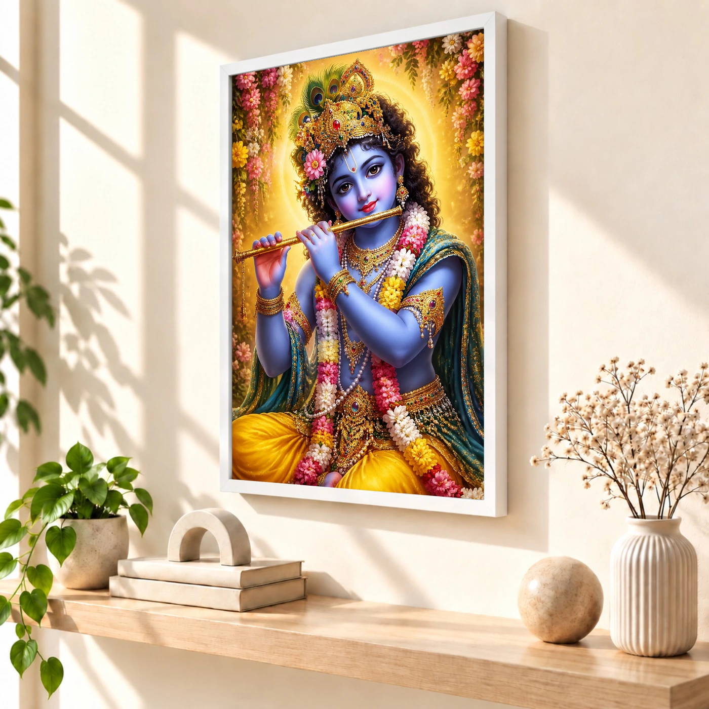 Banke Bihari Vivid Premium Spiritual Poster Art Photo Frame, view 7