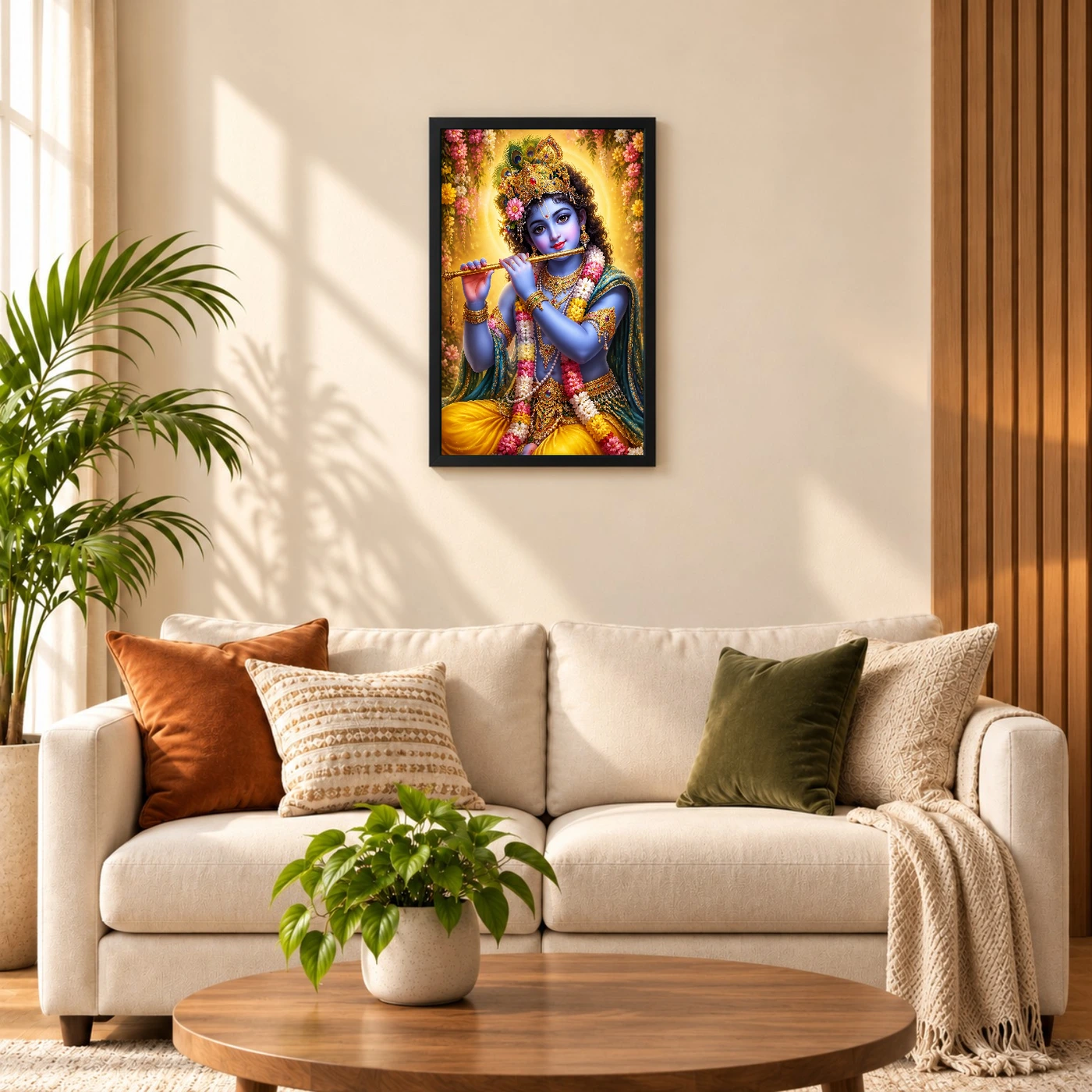Banke Bihari Vivid Premium Spiritual Poster Art Photo Frame, view 8