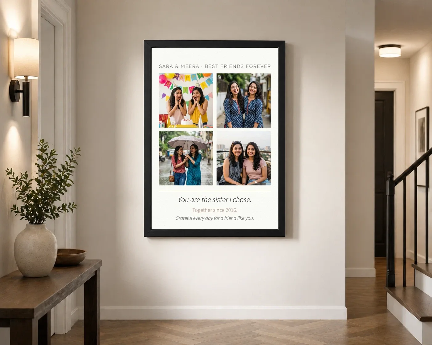 Best Friends Collage Photo Frame Heart Memories Friendship Photo Frame, view 2