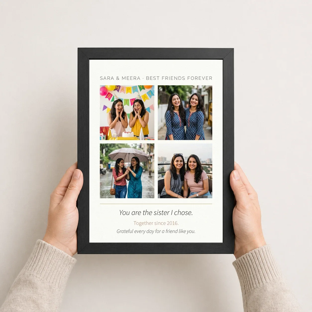 Best Friends Collage Photo Frame Heart Memories Friendship Photo Frame, view 3