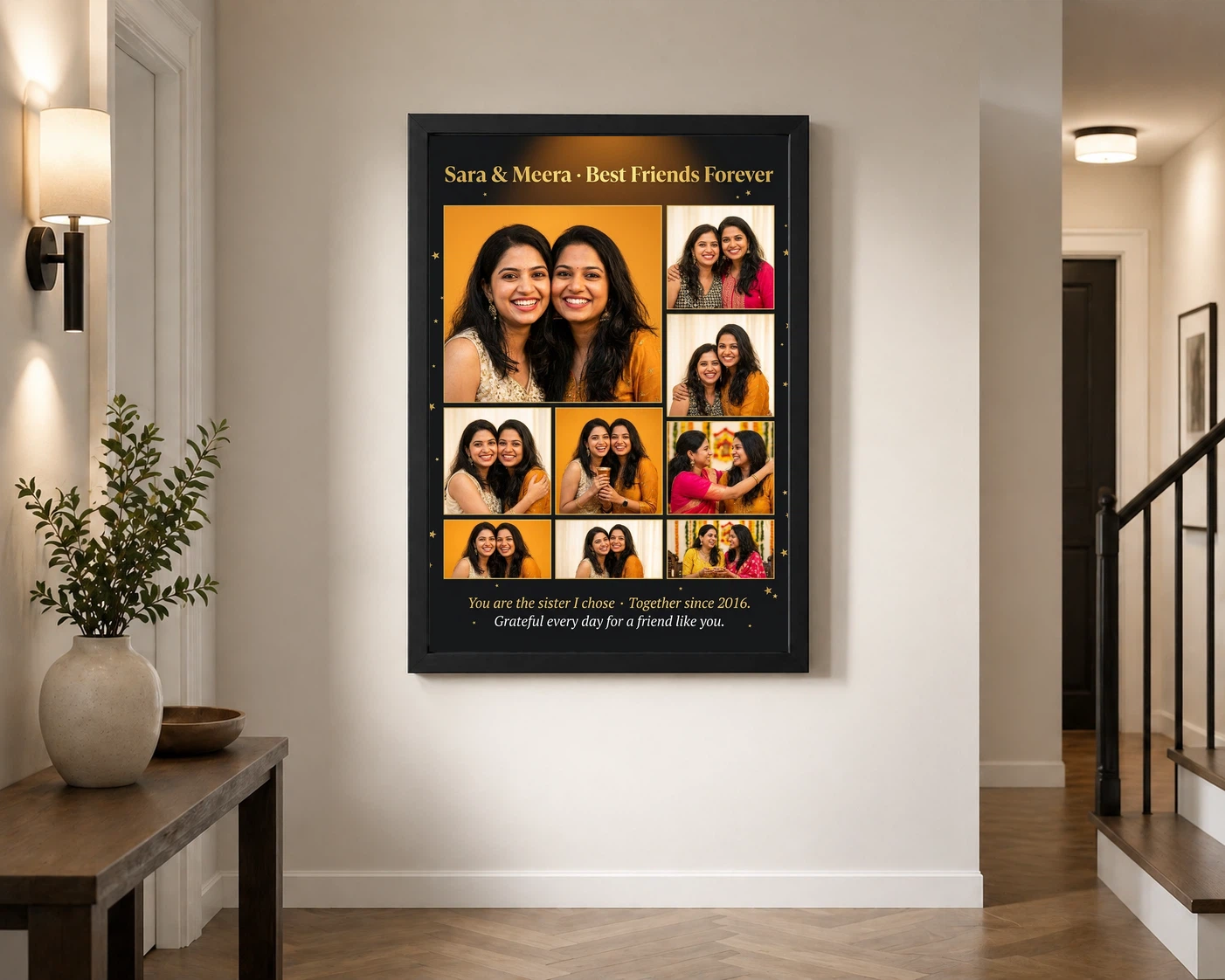 Best Friends Collage Photo Frame Pastel Candid Memories Photo Frame, view 2