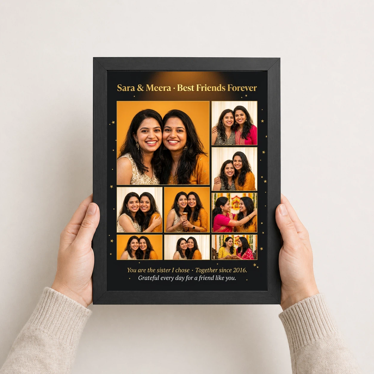 Best Friends Collage Photo Frame Pastel Candid Memories Photo Frame, view 3