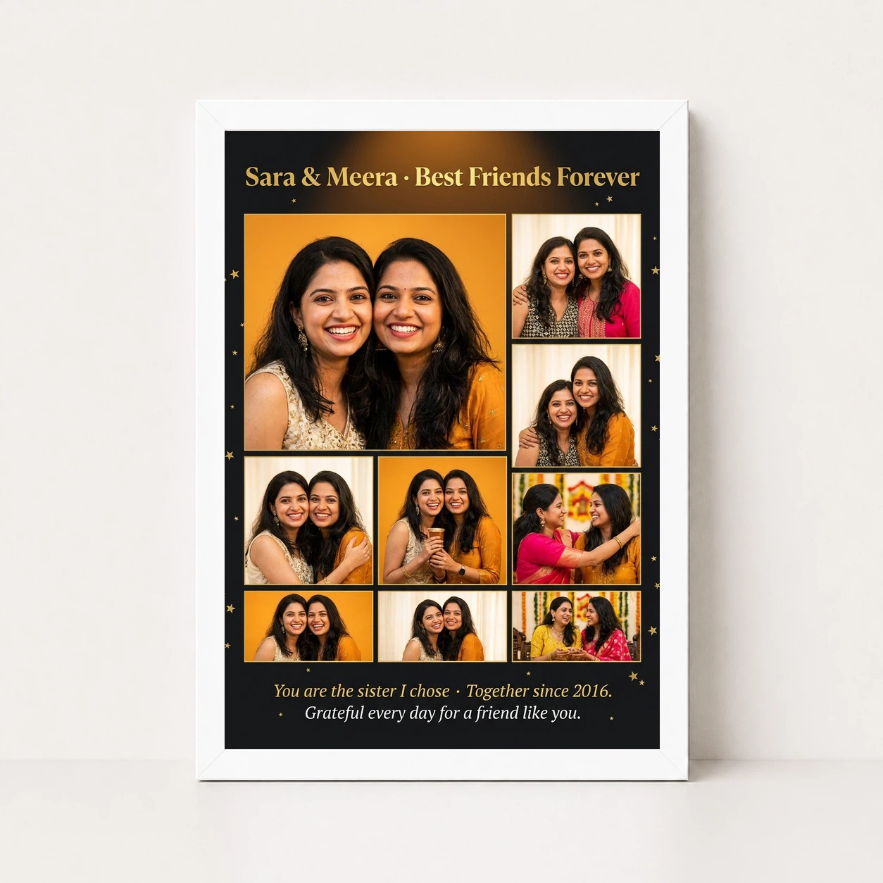 Best Friends Collage Photo Frame Pastel Candid Memories Photo Frame, view 5
