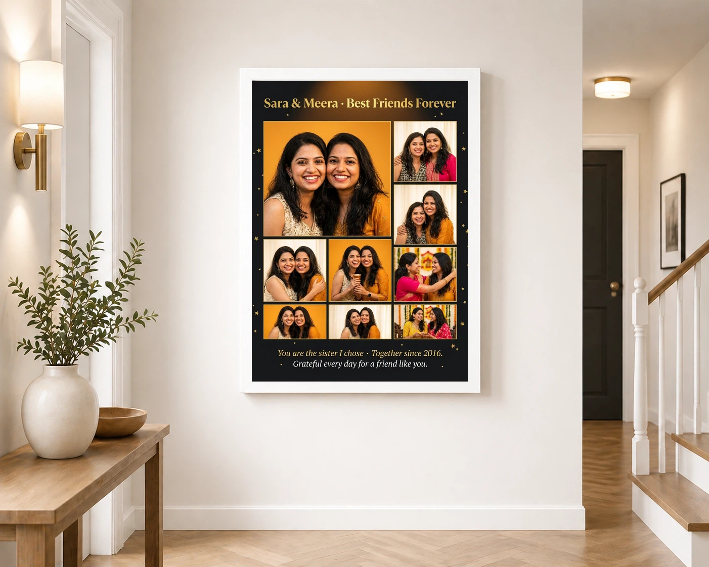 Best Friends Collage Photo Frame Pastel Candid Memories Photo Frame, view 6