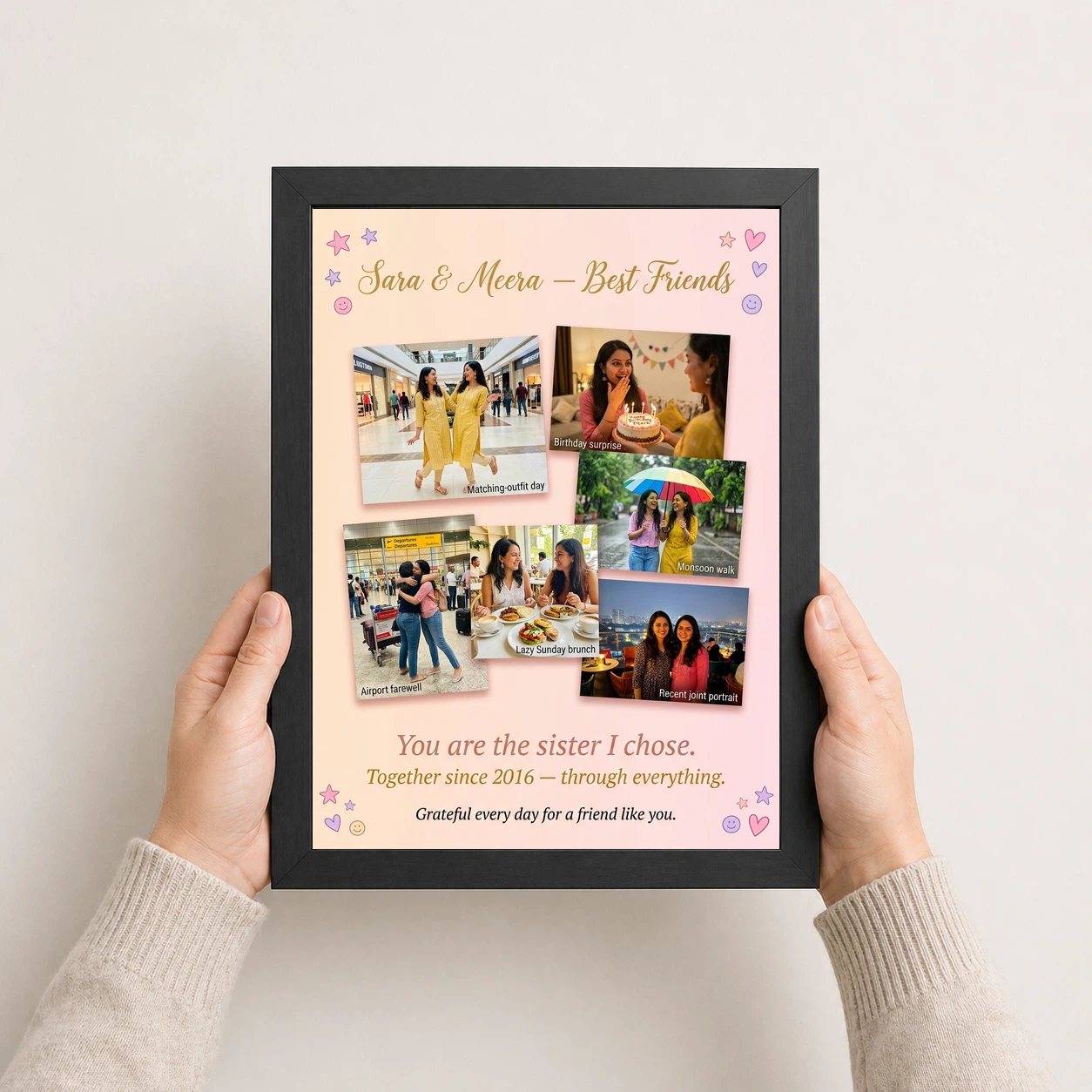 Best Friends Collage Photo Frame Vibrant Memories Fun Photo Frame, view 3