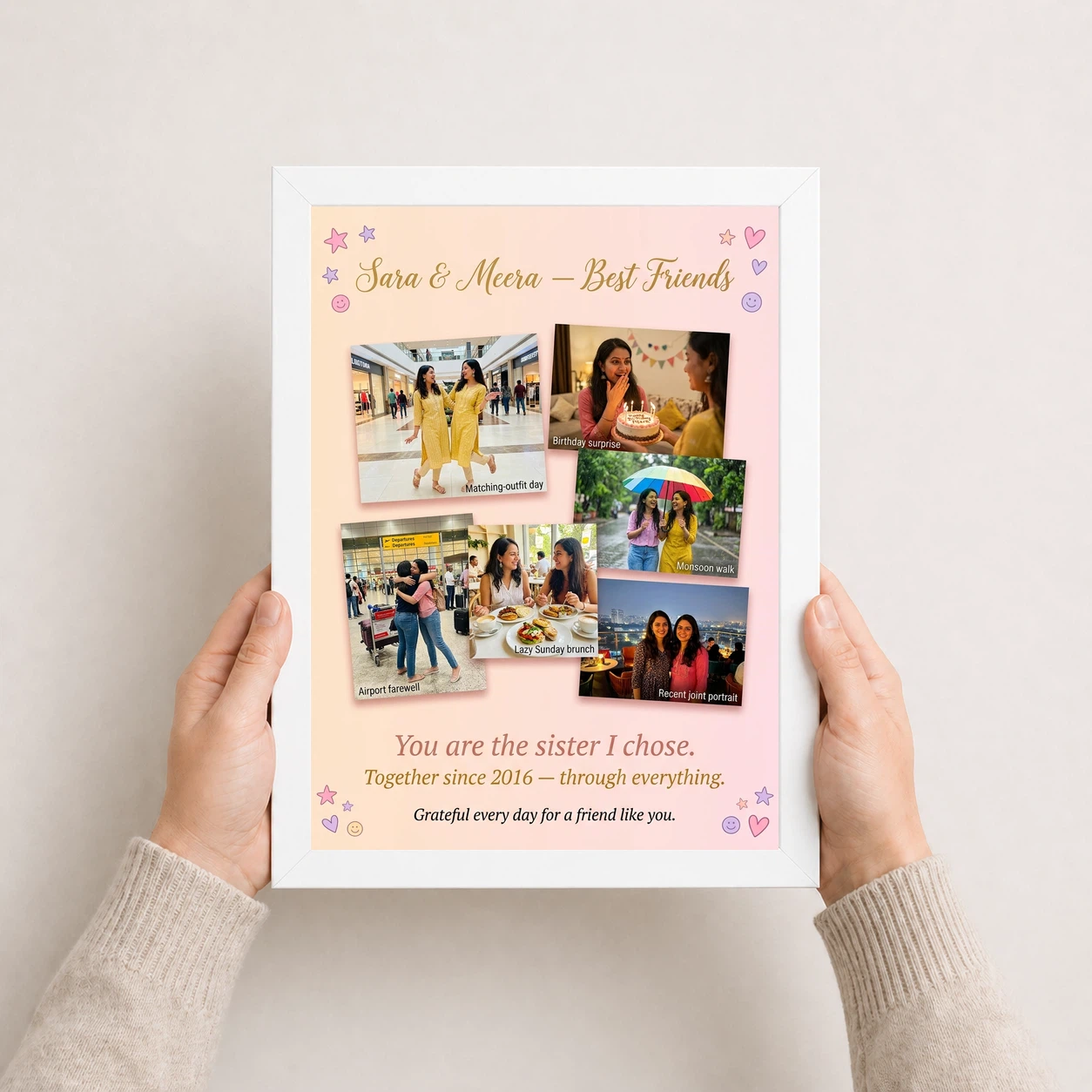 Best Friends Collage Photo Frame Vibrant Memories Fun Photo Frame, view 7