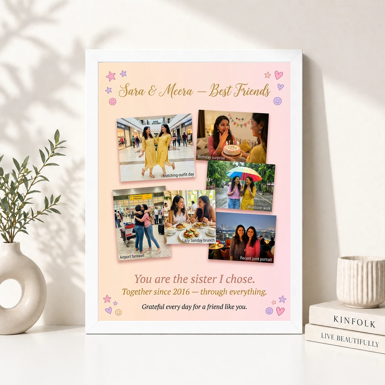 Best Friends Collage Photo Frame Vibrant Memories Fun Photo Frame, view 8