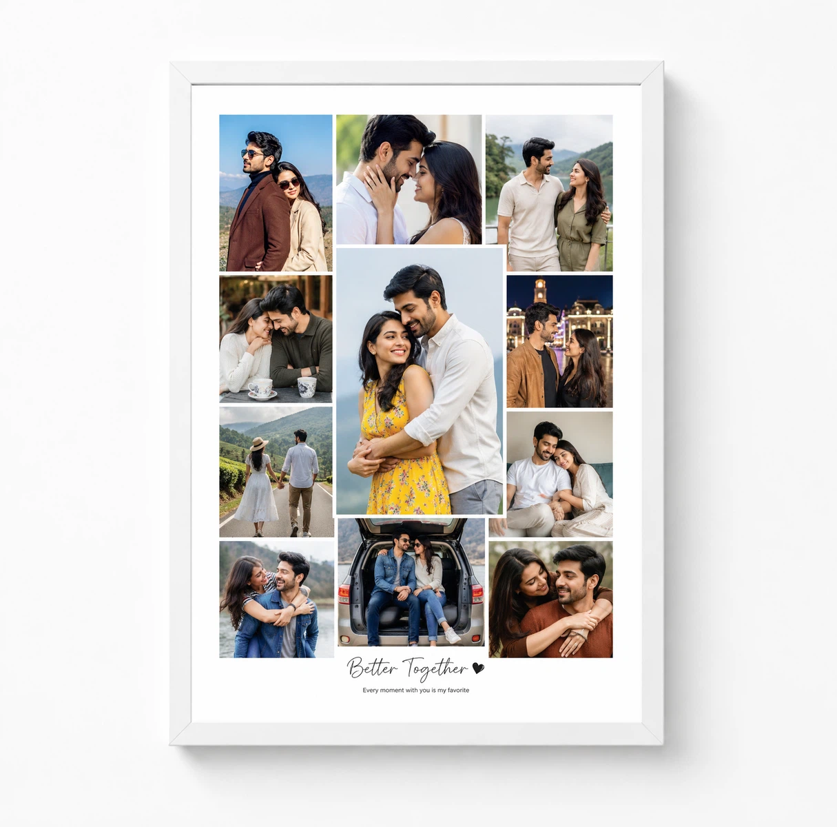 Better Together Every Moment 11 Photo Couple Collage Frame, view 3