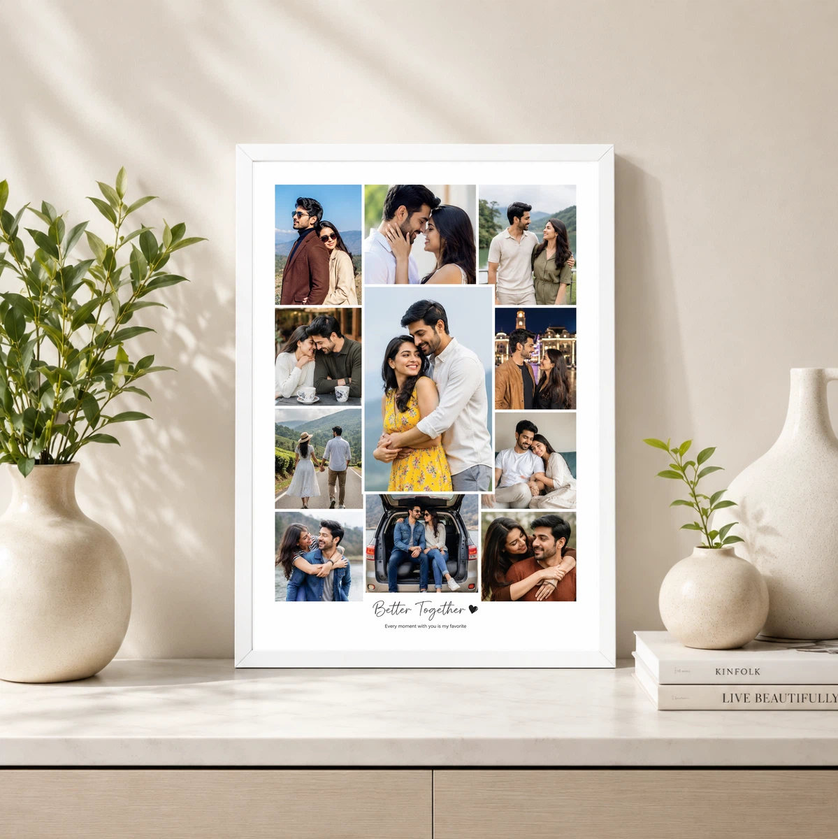 Better Together Every Moment 11 Photo Couple Collage Frame, view 4