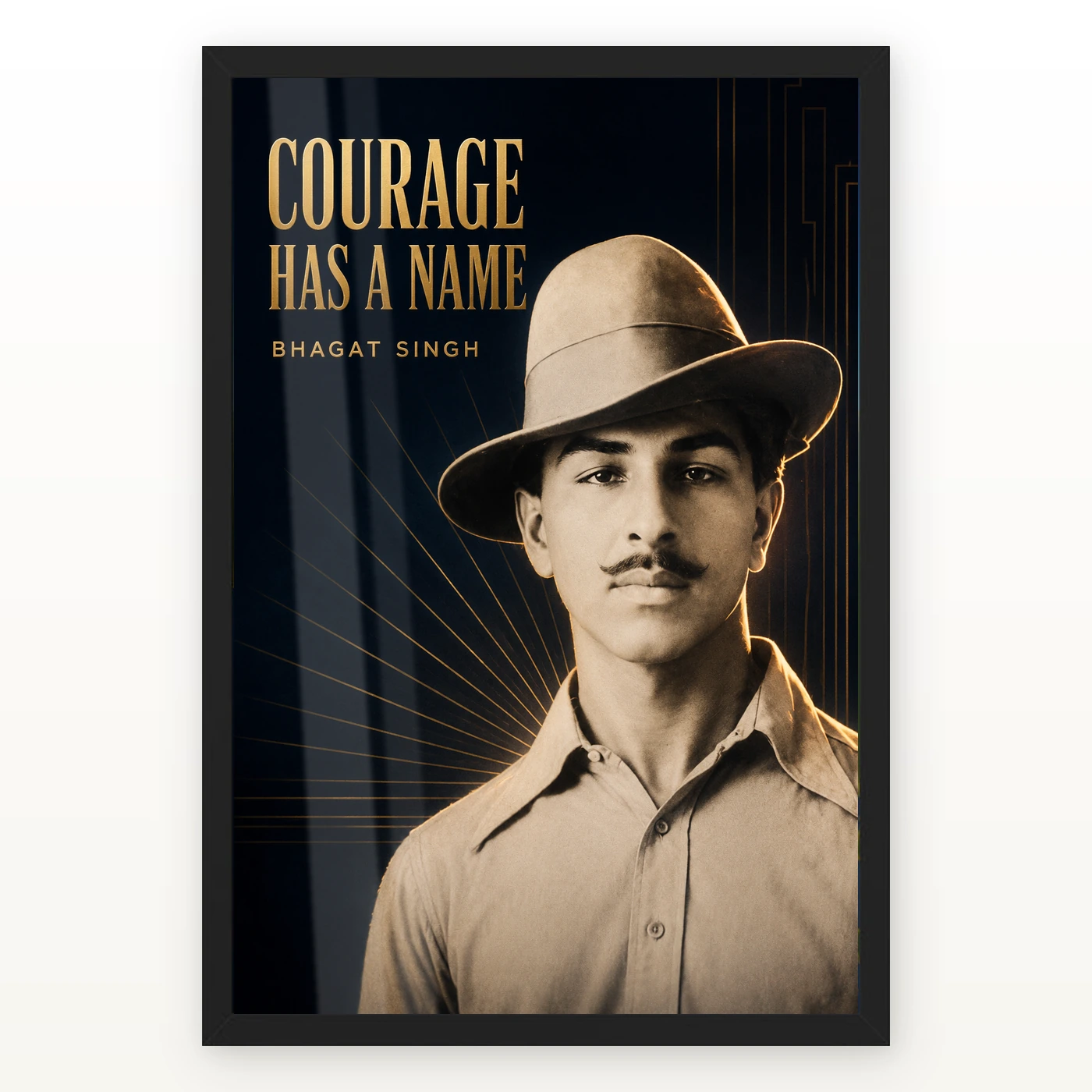 Bhagat Singh Courage Has a Name Photo Frame