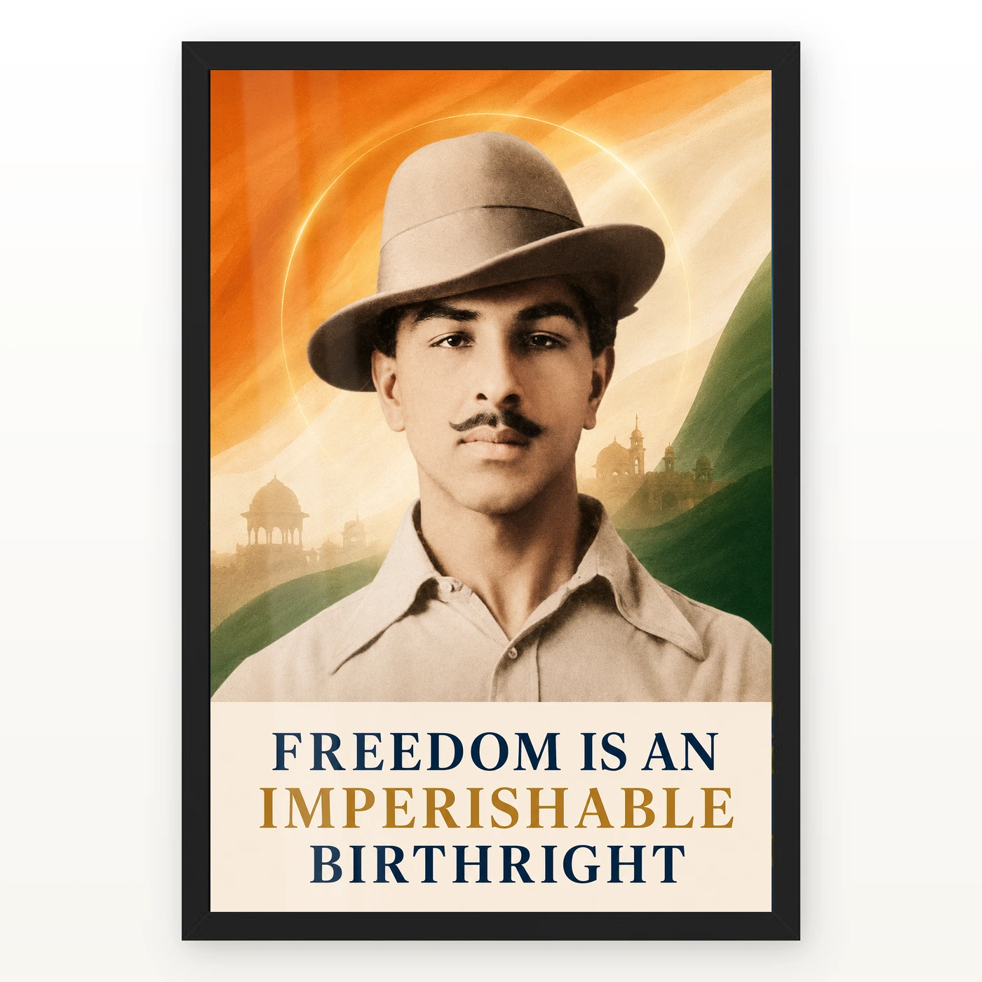 Bhagat Singh Freedom Birthright Tricolor Photo Frame