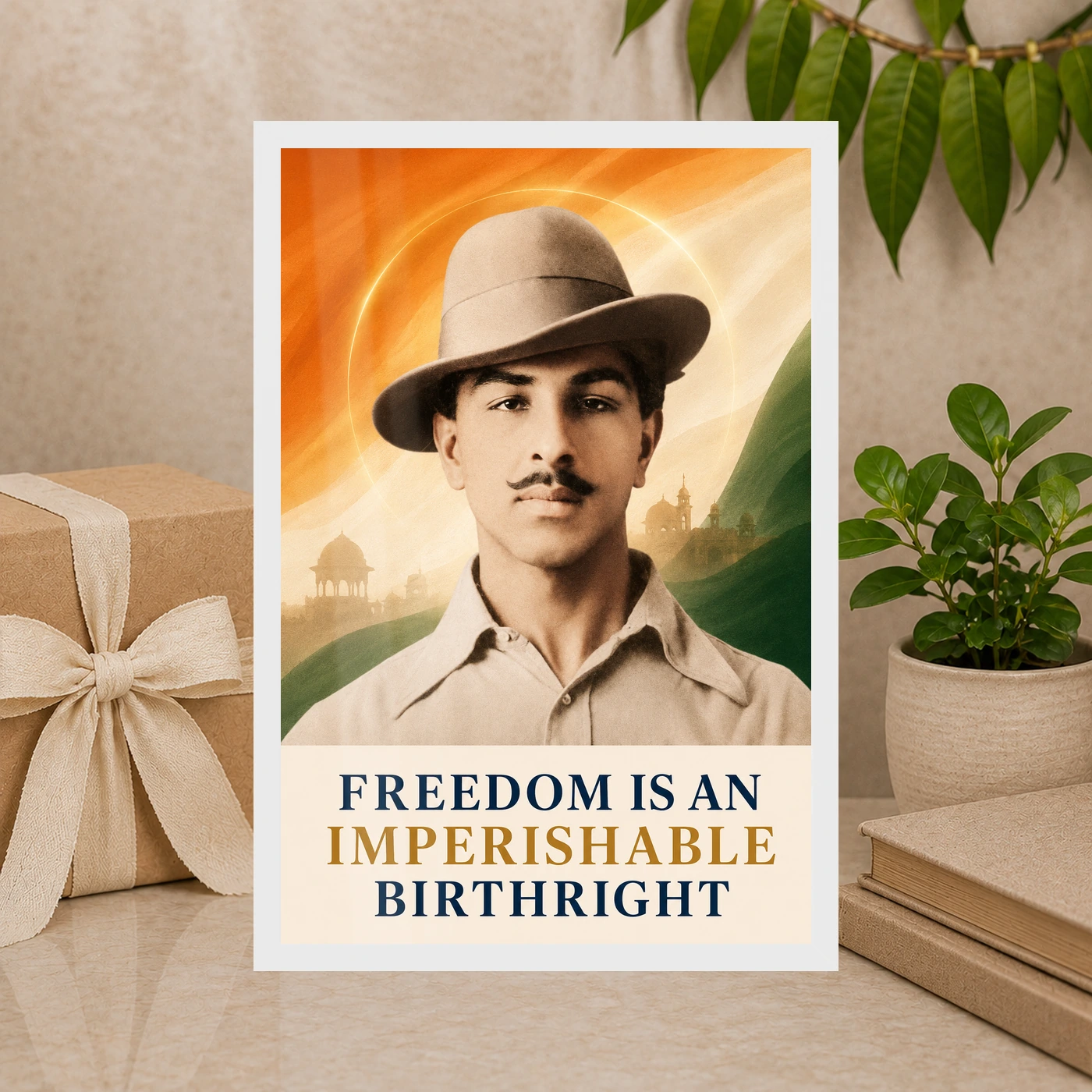 Bhagat Singh Freedom Birthright Tricolor Photo Frame, view 10