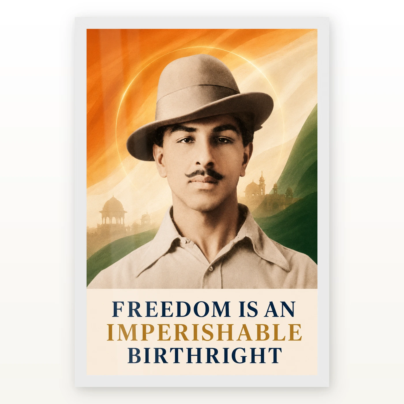 Bhagat Singh Freedom Birthright Tricolor Photo Frame, view 2
