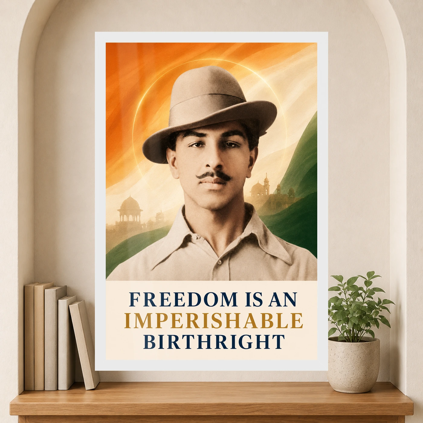 Bhagat Singh Freedom Birthright Tricolor Photo Frame, view 6