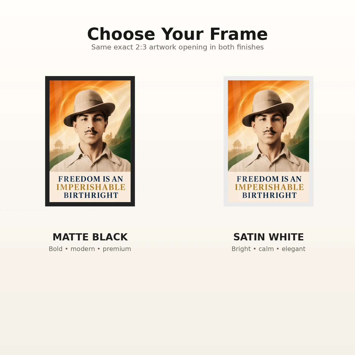 Bhagat Singh Freedom Birthright Tricolor Photo Frame, view 7