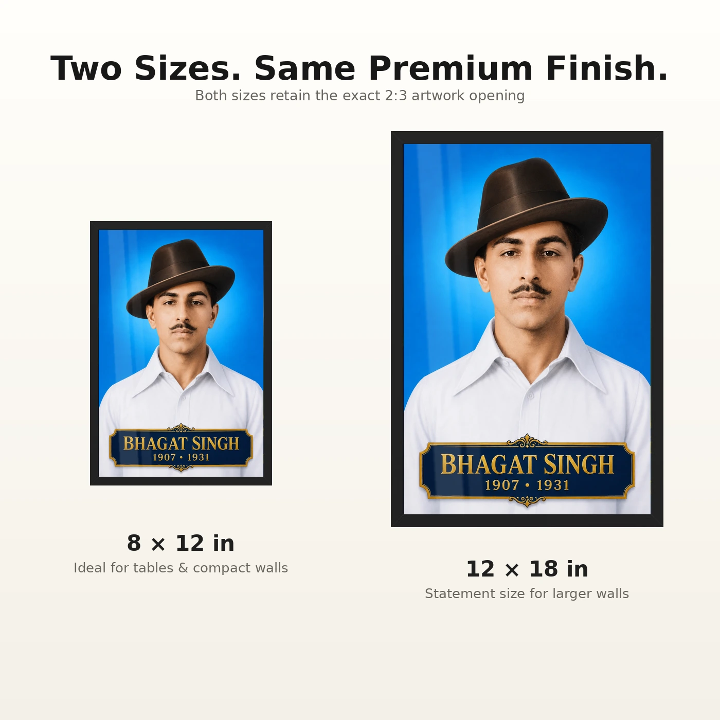 Bhagat Singh Iconic Blue Portrait Photo Frame, view 8