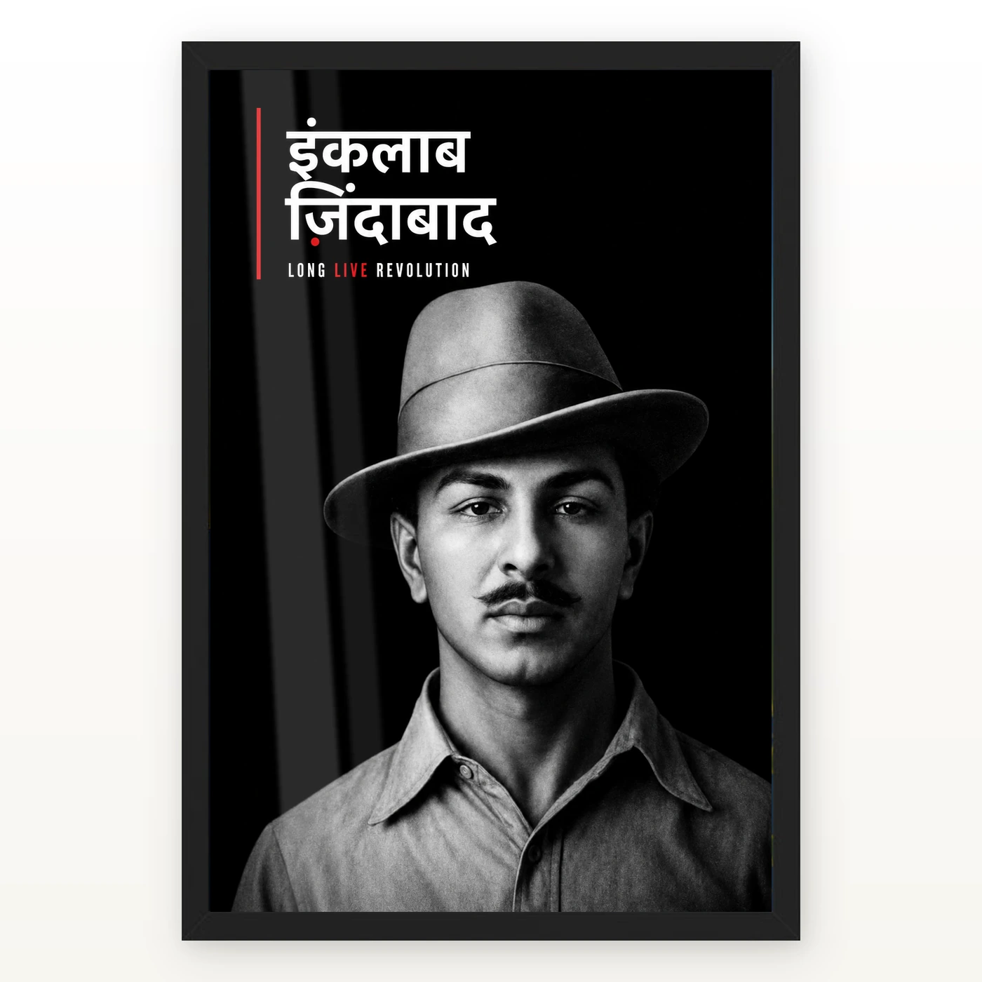 Bhagat Singh Inquilab Zindabad Hindi Photo Frame
