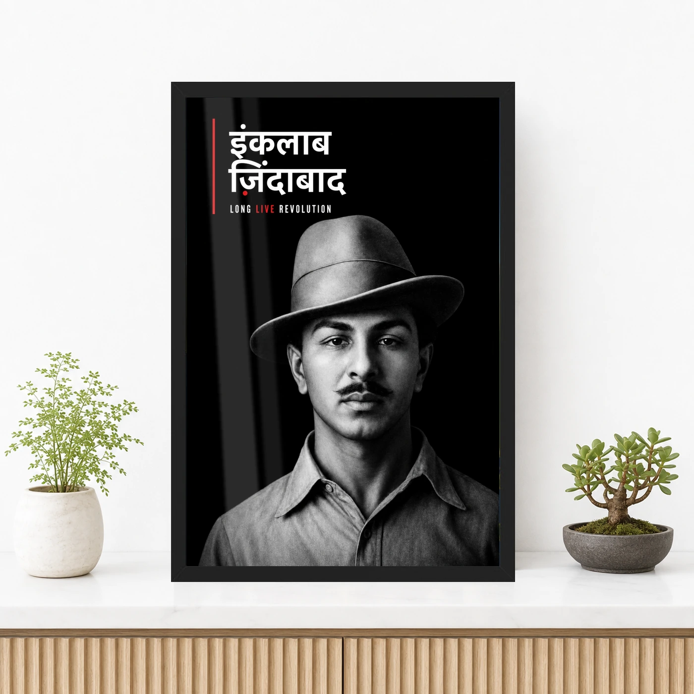 Bhagat Singh Inquilab Zindabad Hindi Photo Frame, view 3