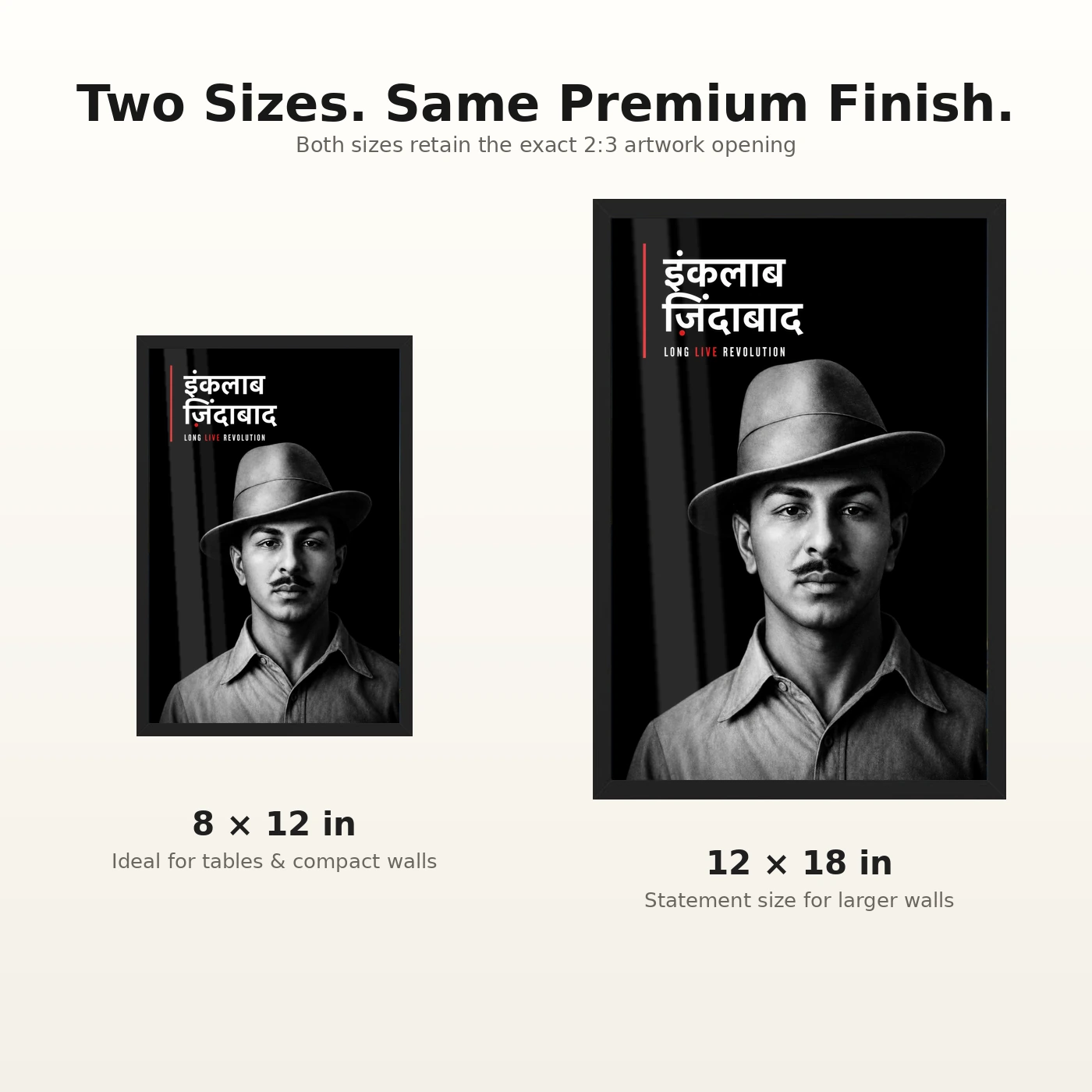 Bhagat Singh Inquilab Zindabad Hindi Photo Frame, view 8