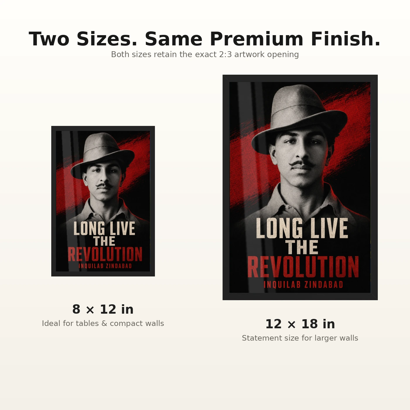Bhagat Singh Long Live Revolution Newsprint Photo Frame, view 8