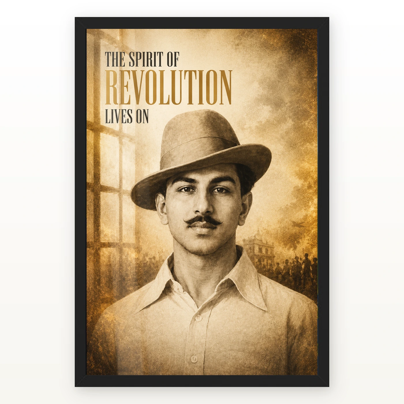 Bhagat Singh Spirit of Revolution Vintage Photo Frame
