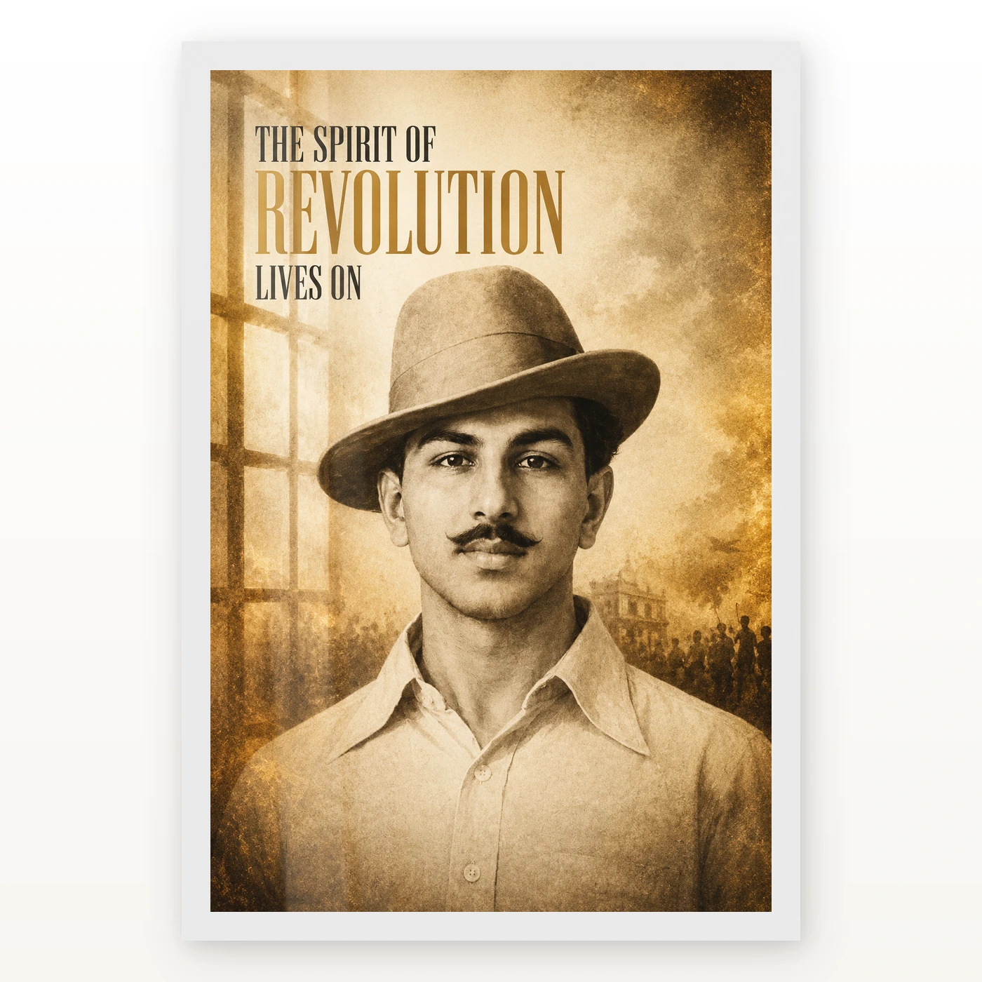 Bhagat Singh Spirit of Revolution Vintage Photo Frame, view 2