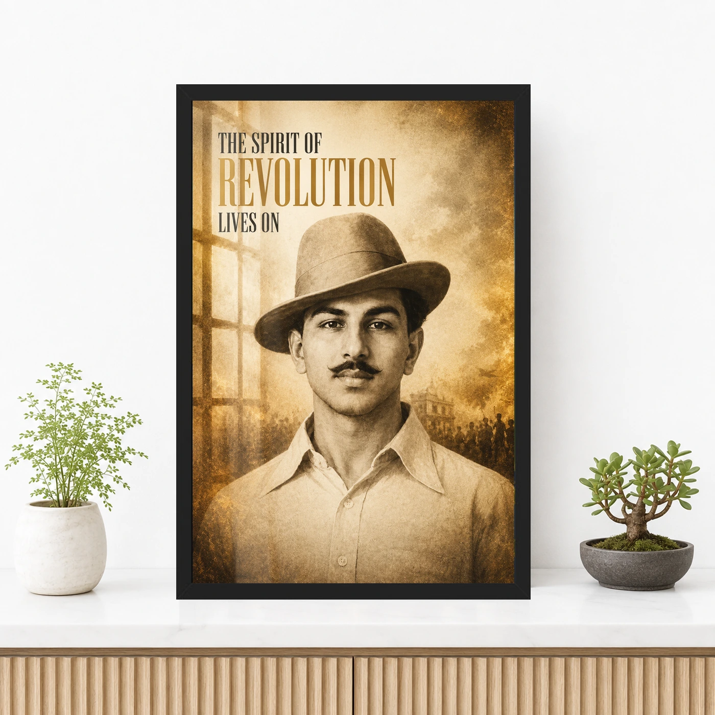 Bhagat Singh Spirit of Revolution Vintage Photo Frame, view 3