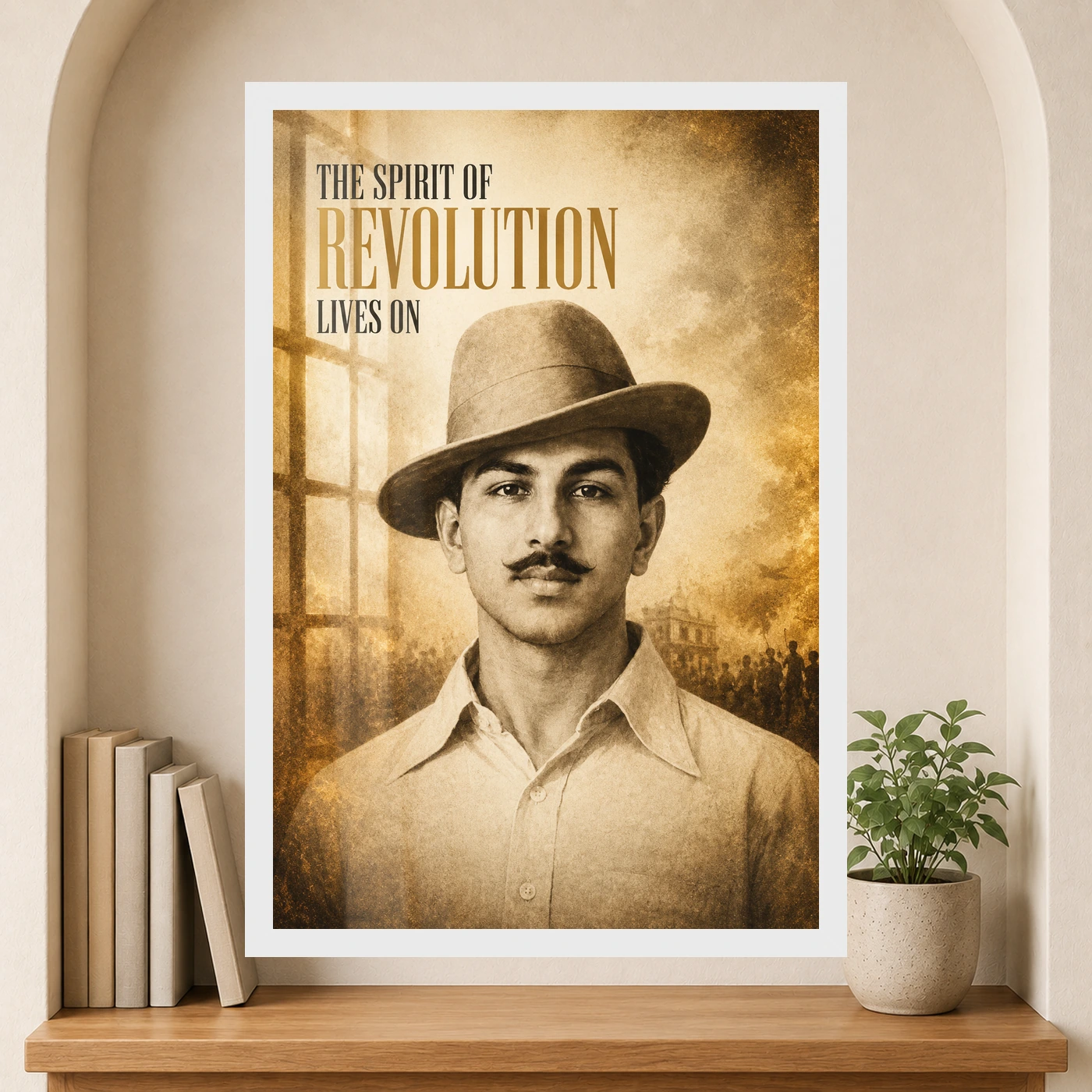 Bhagat Singh Spirit of Revolution Vintage Photo Frame, view 6