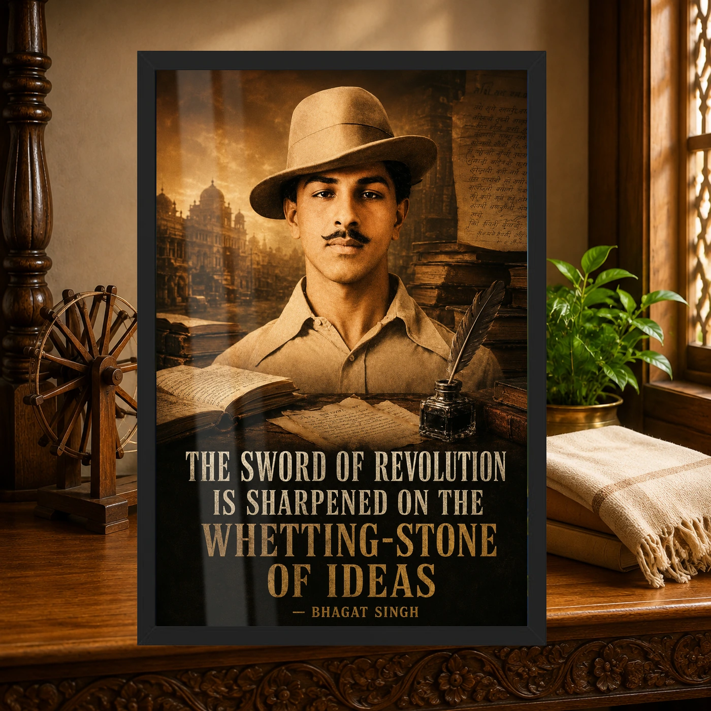 Bhagat Singh Sword of Revolution Ideas Photo Frame, view 4