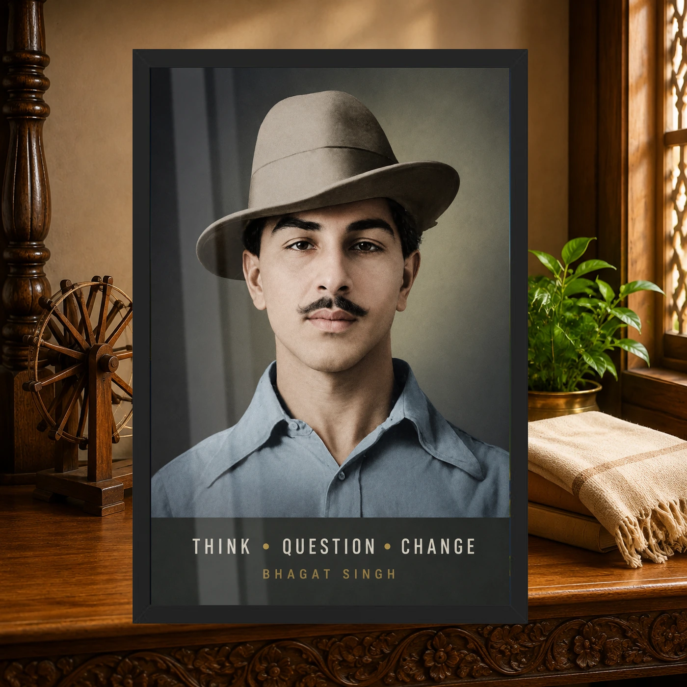 Bhagat Singh Think Question Change Photo Frame, view 4