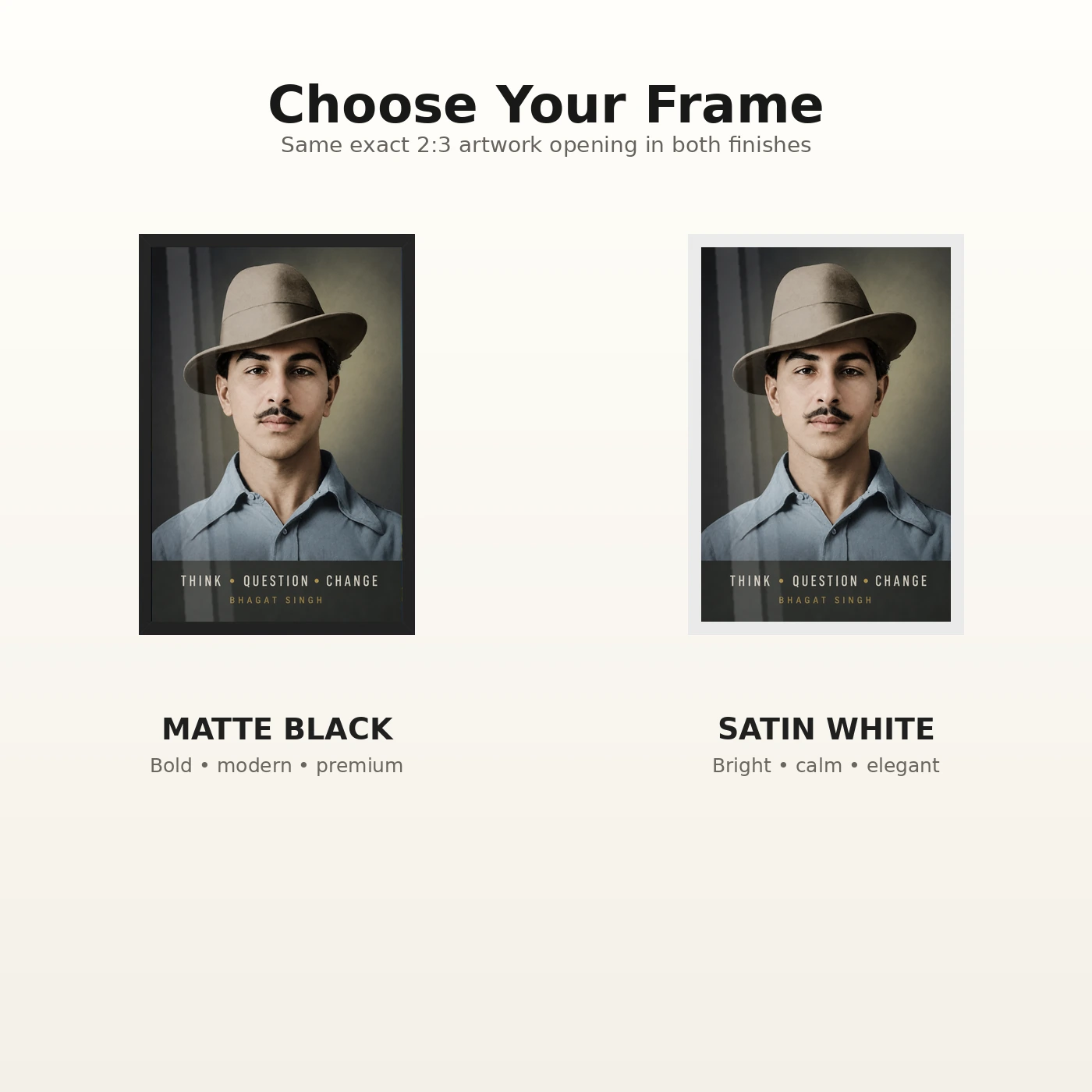 Bhagat Singh Think Question Change Photo Frame, view 7