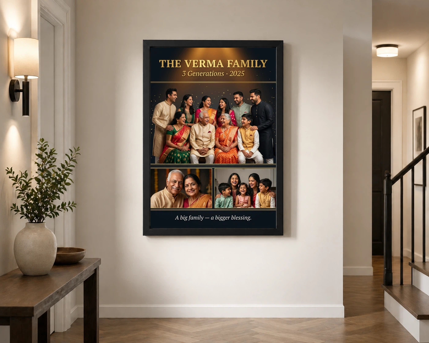 Big Family Photo Frame Elegant Royal Gold Large Premium Photo Frame, view 2