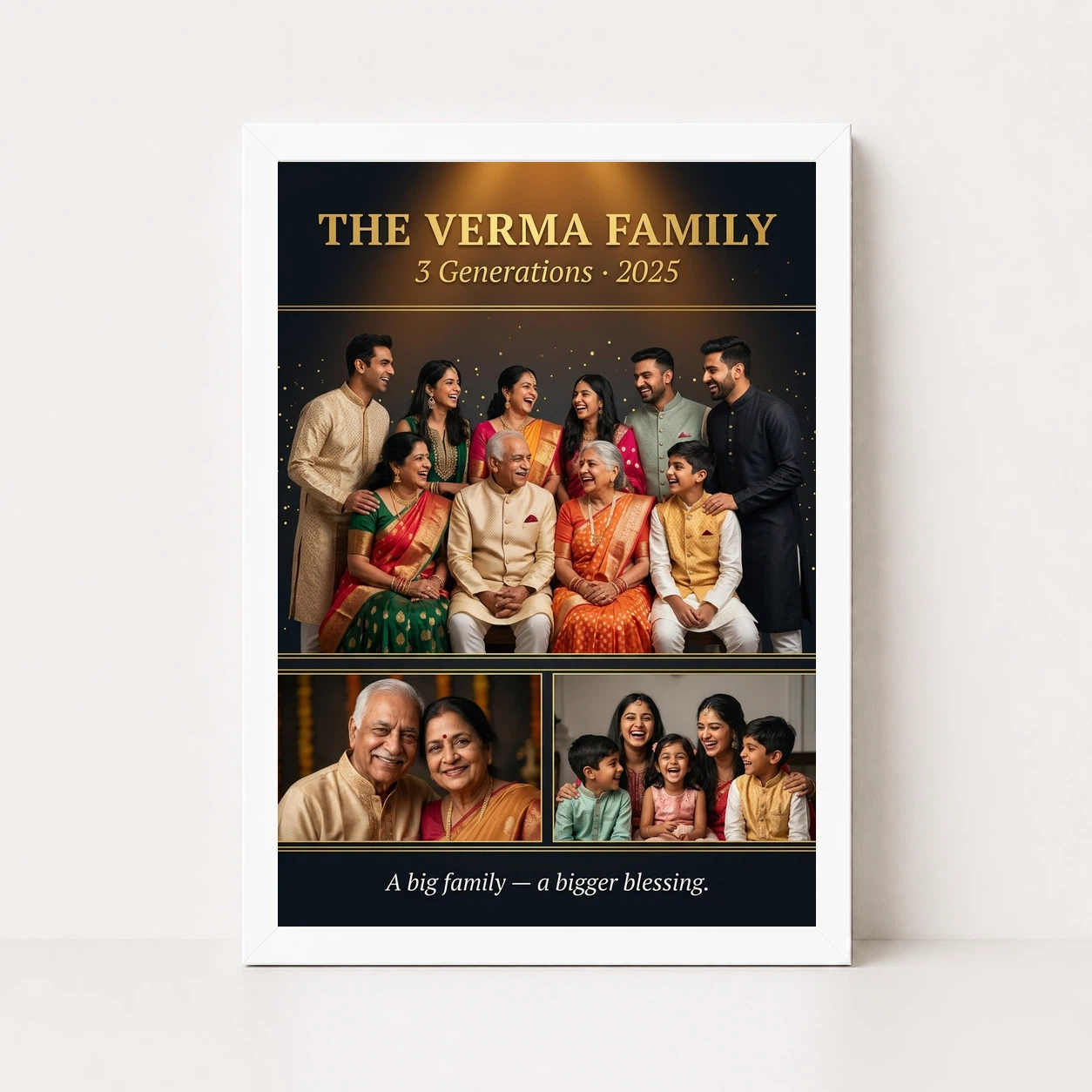 Big Family Photo Frame Elegant Royal Gold Large Premium Photo Frame, view 5
