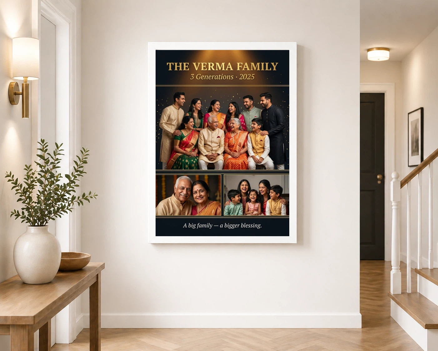 Big Family Photo Frame Elegant Royal Gold Large Premium Photo Frame, view 6
