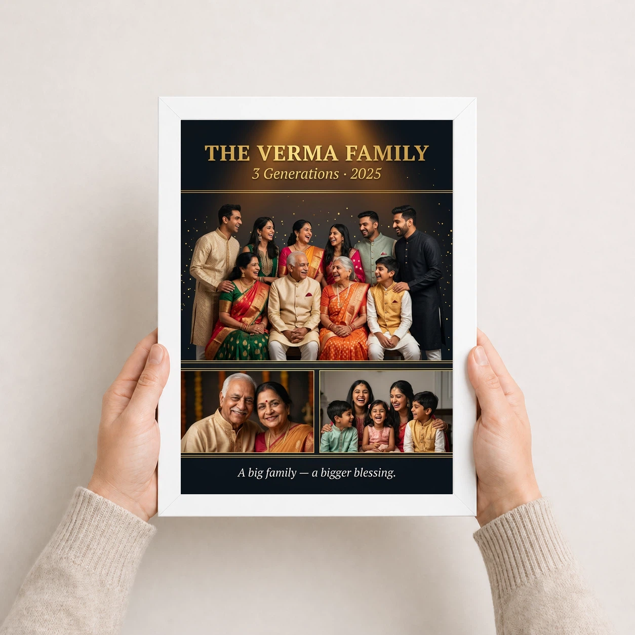 Big Family Photo Frame Elegant Royal Gold Large Premium Photo Frame, view 7