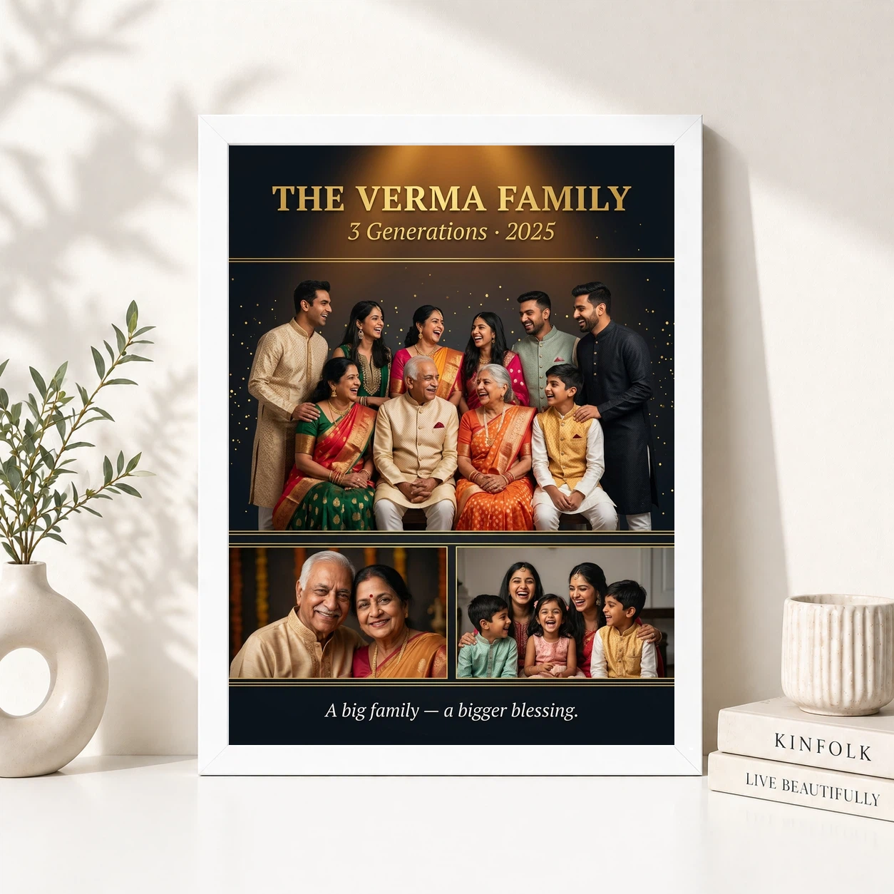 Big Family Photo Frame Elegant Royal Gold Large Premium Photo Frame, view 8
