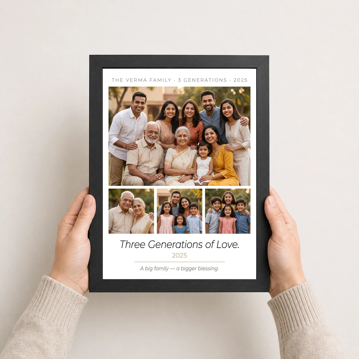 Big Family Photo Frame Pastel Floral Grand Wall Art Photo Frame, view 3