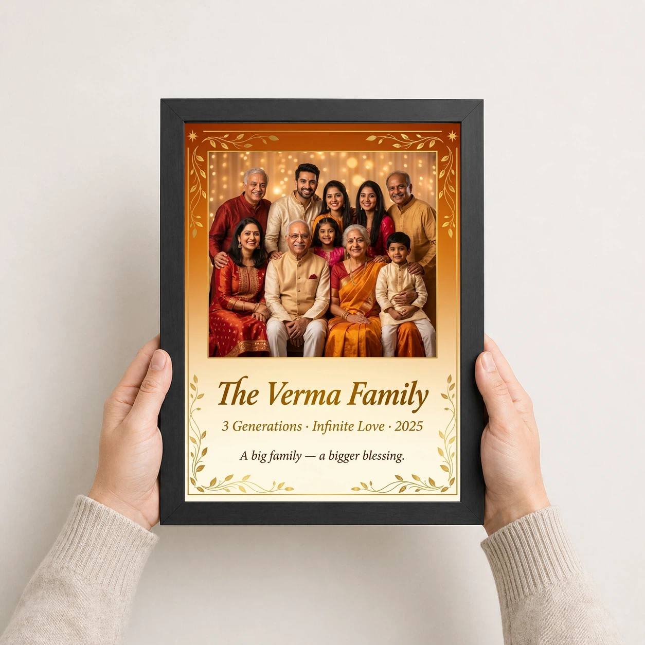 Big Family Photo Frame Warm Earthy Large Wall Art Photo Frame, view 3