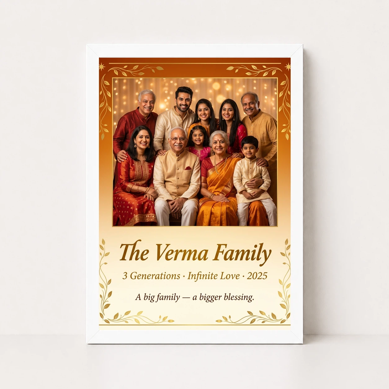 Big Family Photo Frame Warm Earthy Large Wall Art Photo Frame, view 5