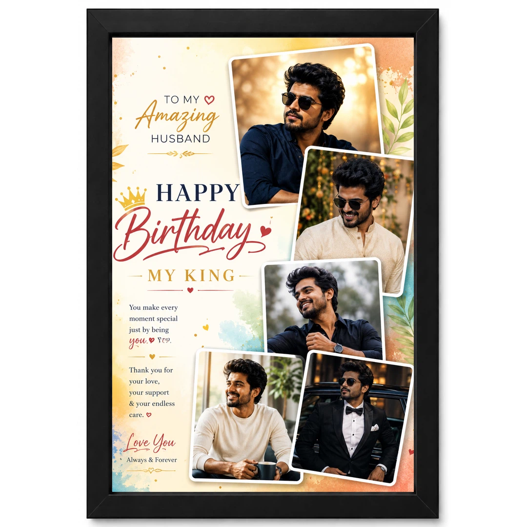 Birthday Frame Boyfriend Girlfriend Love Quote Multi Photo, view 12