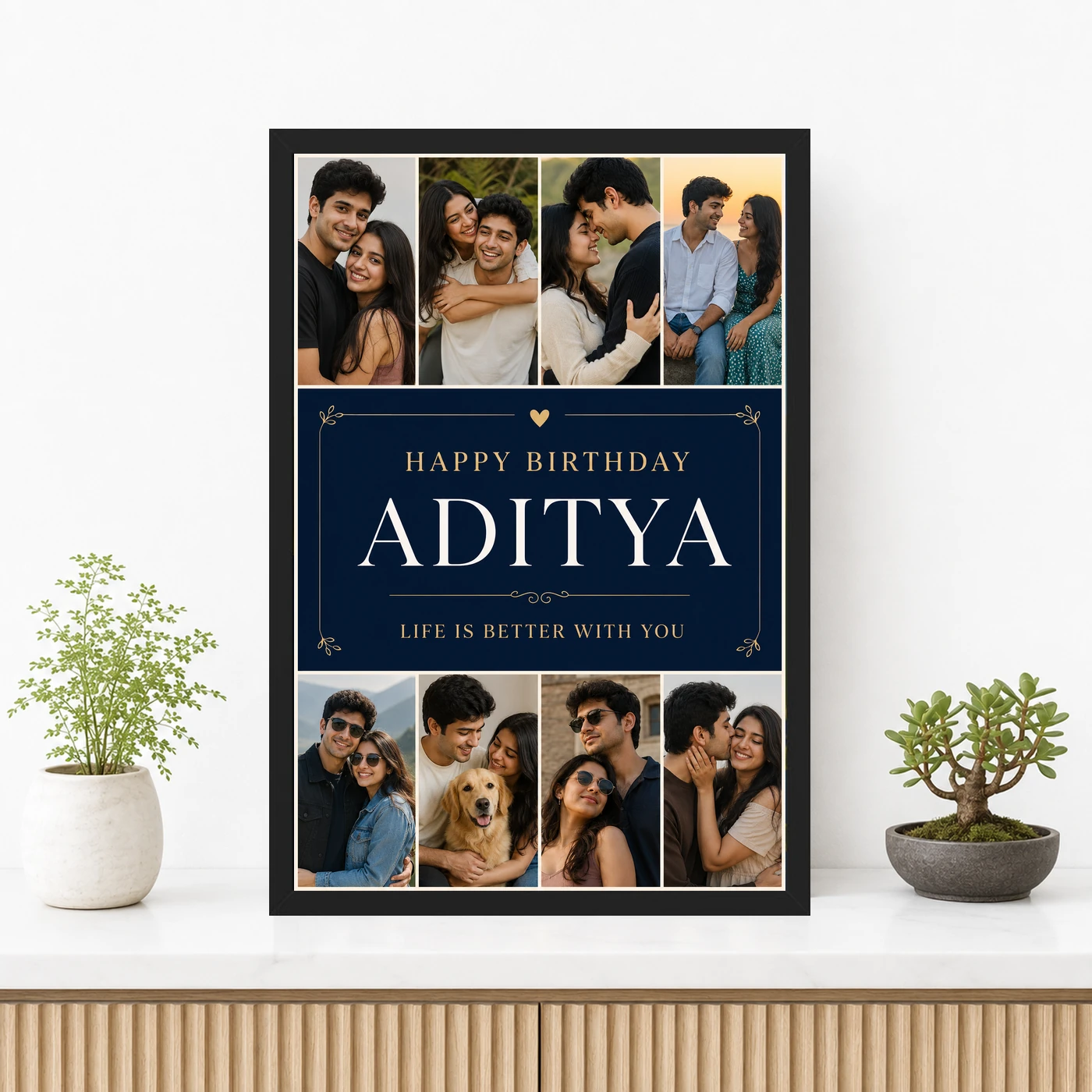 Birthday Frame Boyfriend Girlfriend Love Quote Multi Photo, view 3