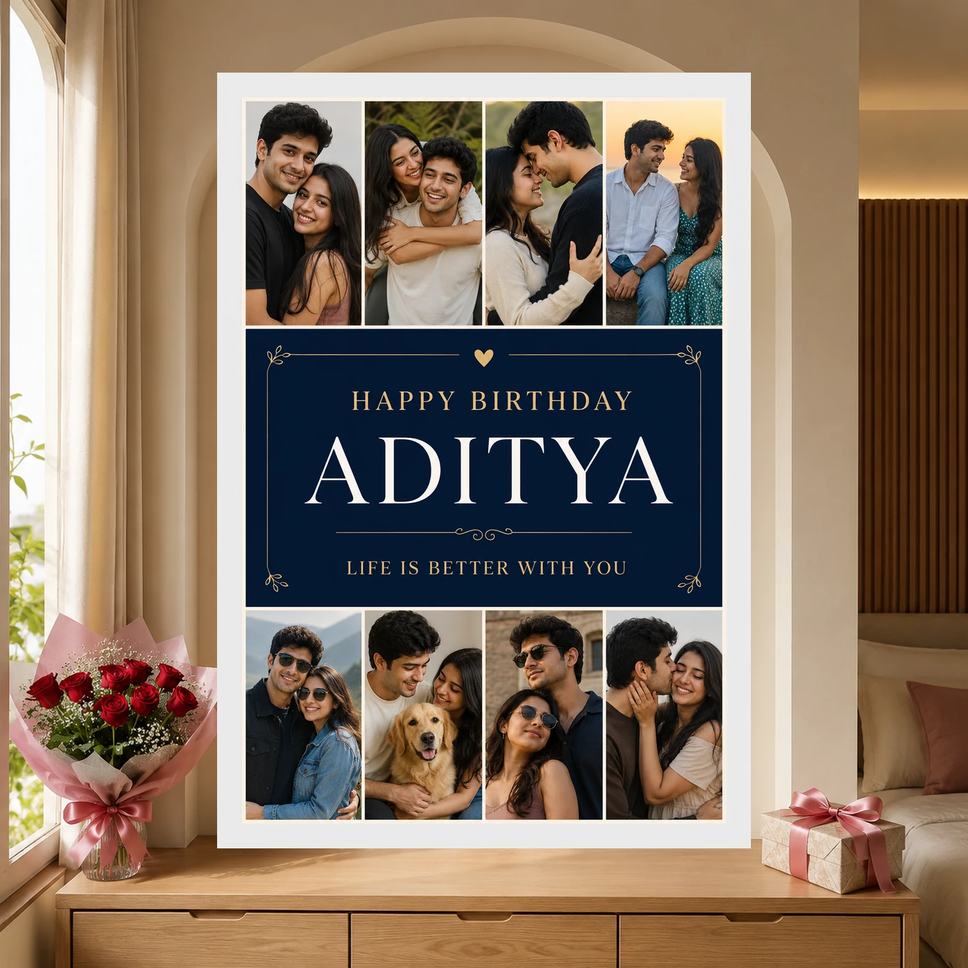 Birthday Frame Boyfriend Girlfriend Love Quote Multi Photo, view 6