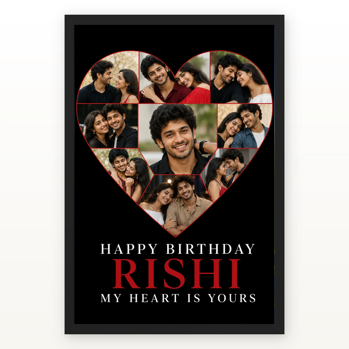 Birthday Gift for Boyfriend Photo Frame Romantic Couple
