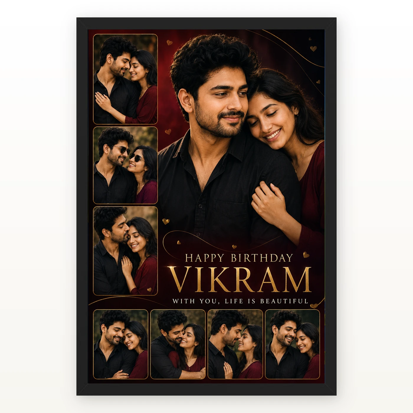 Birthday Gift for Husband Photo Frame Romantic Couple