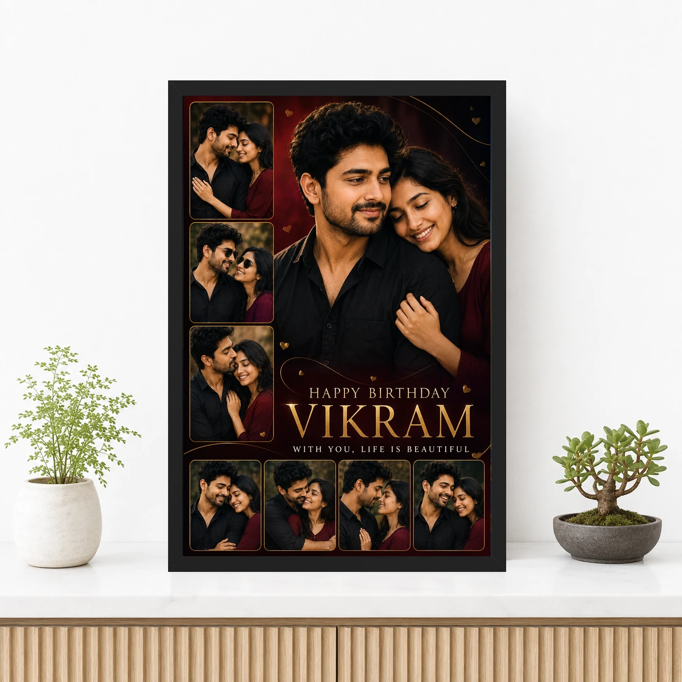 Birthday Gift for Husband Photo Frame Romantic Couple, view 3