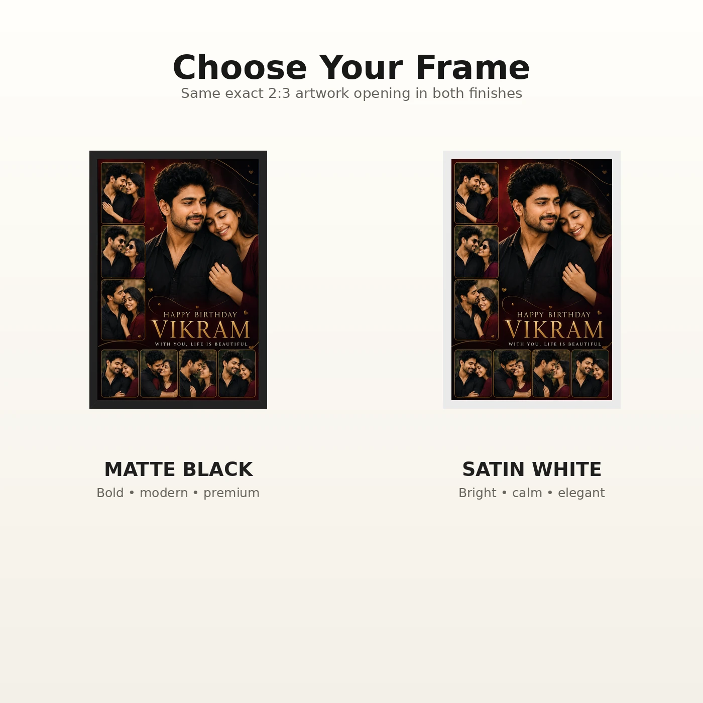Birthday Gift for Husband Photo Frame Romantic Couple, view 7