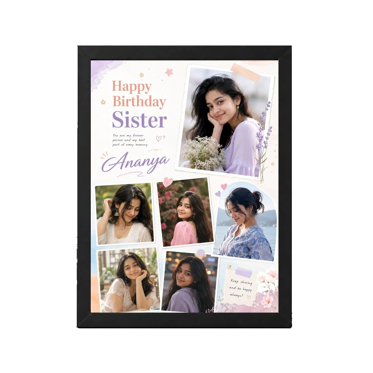 Birthday Gift Photo Frame for Sister