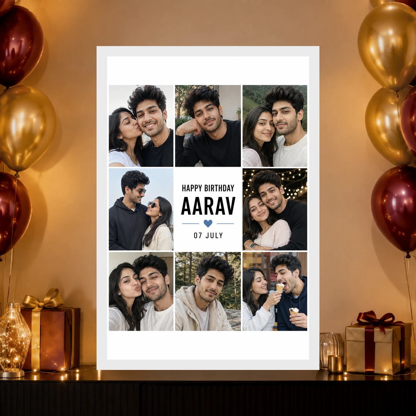Birthday Photo Frame for Boyfriend Gift Classic Design, view 10